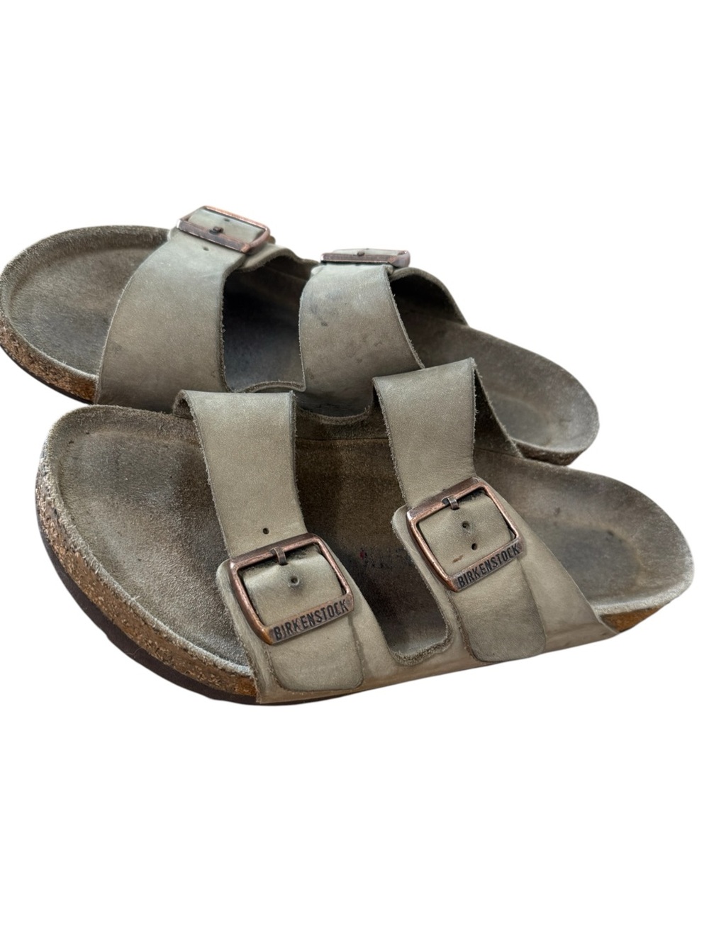 Birkenstock Arizona Two-Strap Sandals in Taupe Size EU 41 Narrow US Men’s 8